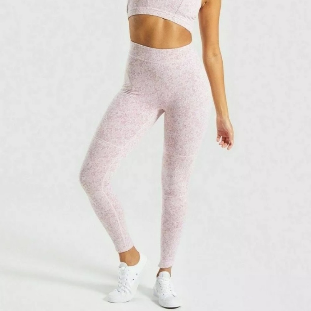 Gymshark Fleur Texture Pink Leggings XS NEW
